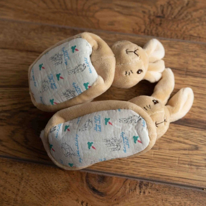 Peter Rabbit Baby's First Booties Beige Size 0-3 Months
