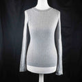 New Look Women's Grey Ribbed Top Size 12 NWT