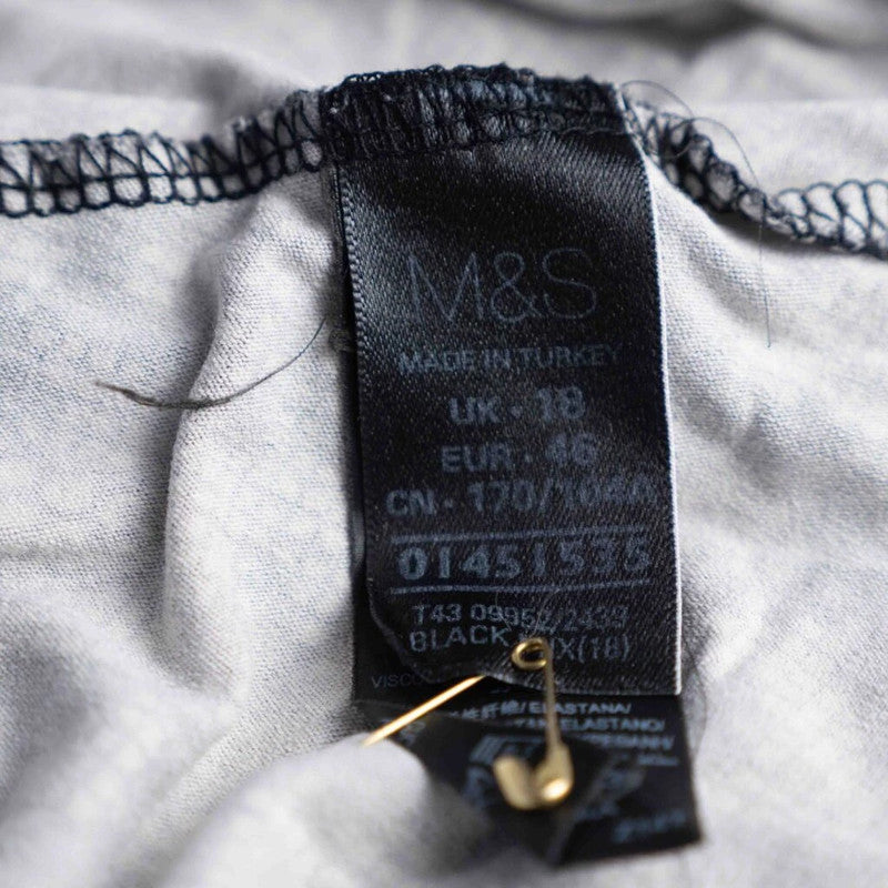 Marks &amp; Spencer Black &amp; White Print Dress Size 18