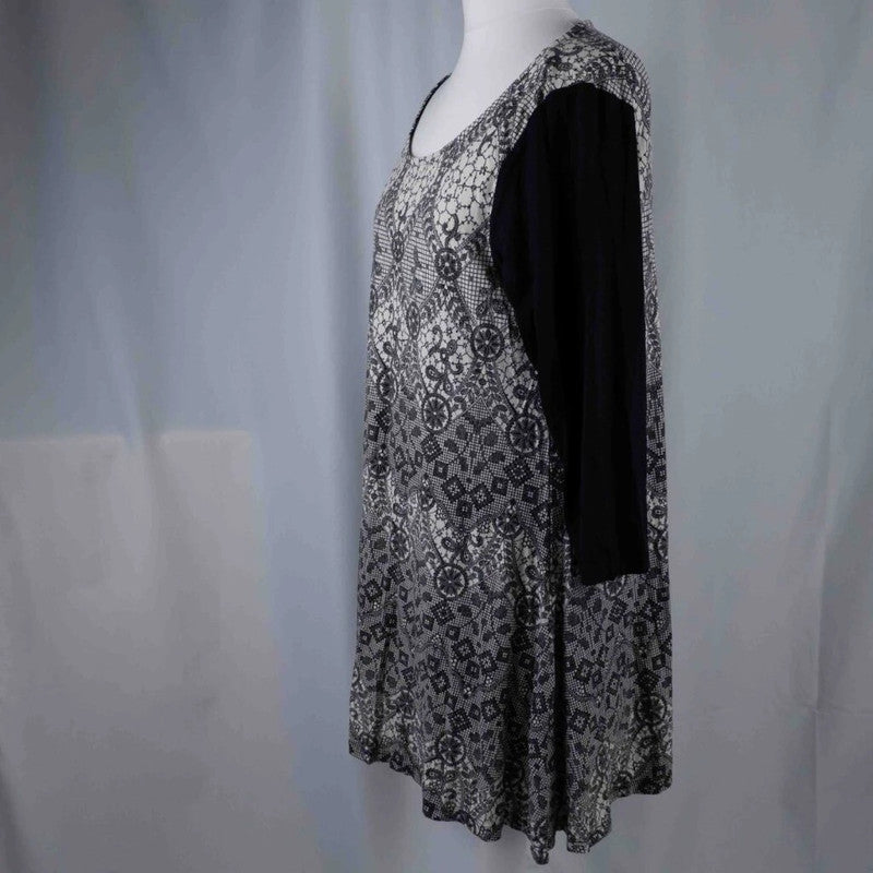 Marks &amp; Spencer Black &amp; White Print Dress Size 18