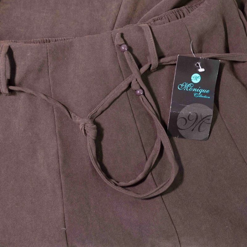 Monique Collection Faux Suede Midi Skirt Size 16 NWT