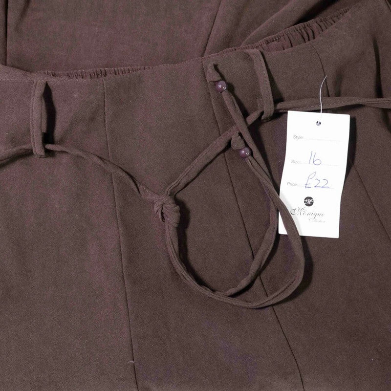 Monique Collection Faux Suede Midi Skirt Size 16 NWT
