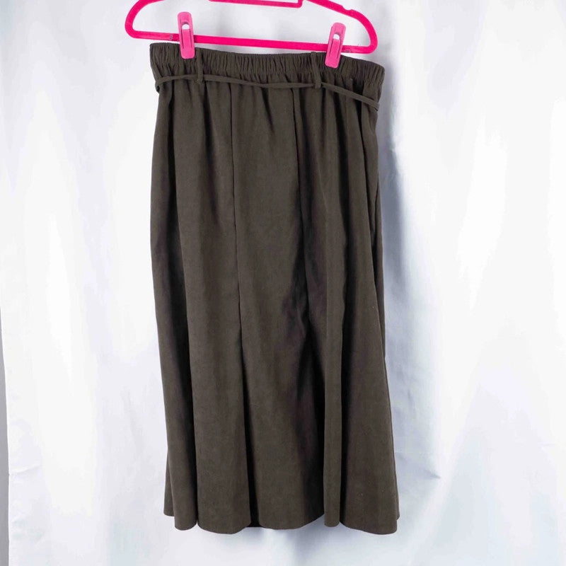 Monique Collection Faux Suede Midi Skirt Size 16 NWT