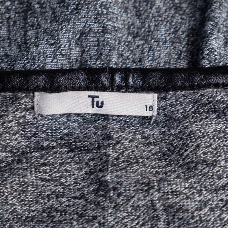 Tu Grey Knitted Dress Size 18