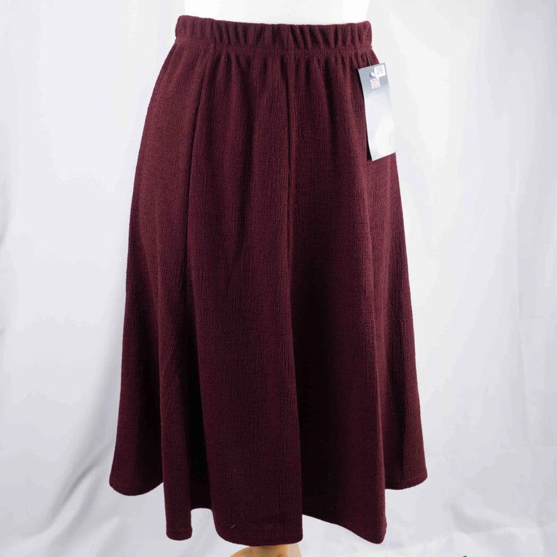 Monique Collection Burgundy Skirt Size M/L NWT