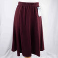 Monique Collection Burgundy Skirt Size M/L NWT