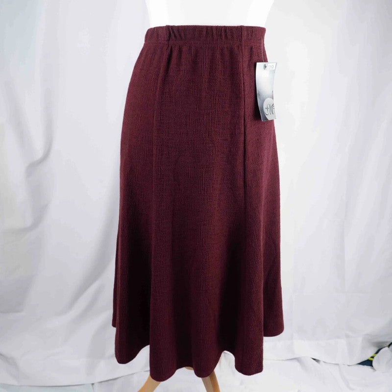 Monique Collection Burgundy Skirt Size M/L NWT
