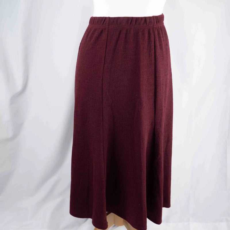 Monique Collection Burgundy Skirt Size M/L NWT