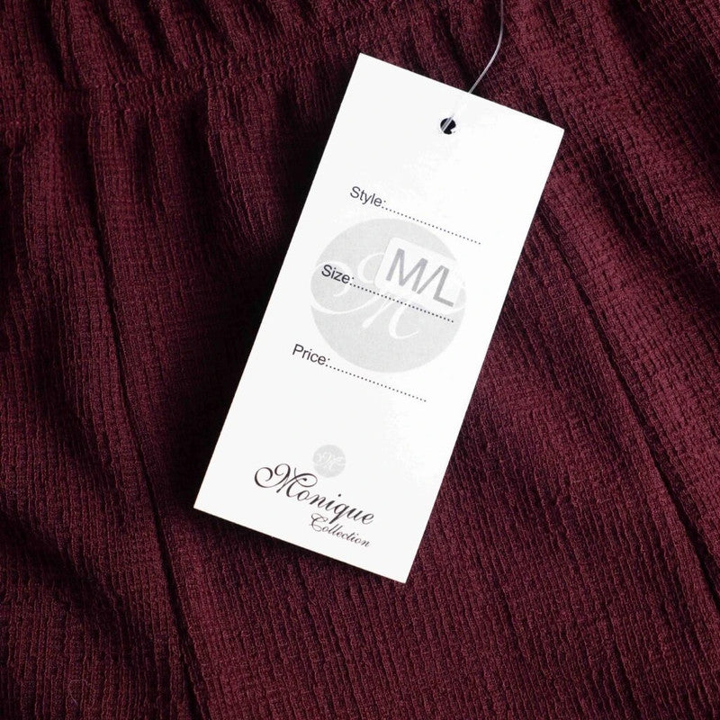 Monique Collection Burgundy Skirt Size M/L NWT
