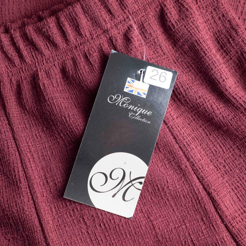 Monique Collection Burgundy Skirt Size M/L NWT