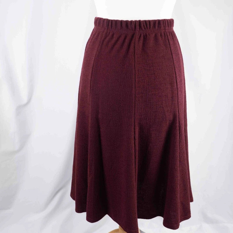 Monique Collection Burgundy Skirt Size M/L NWT