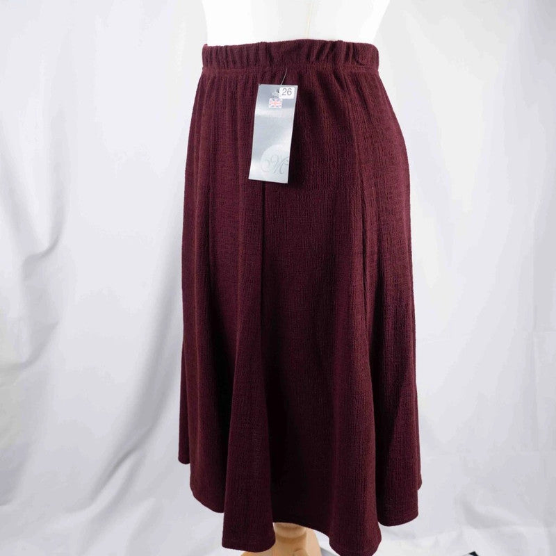 Monique Collection Burgundy Skirt Size M/L NWT