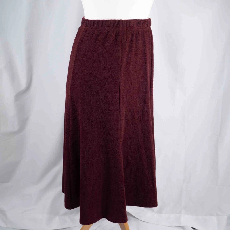 Monique Collection Burgundy Skirt Size M/L NWT