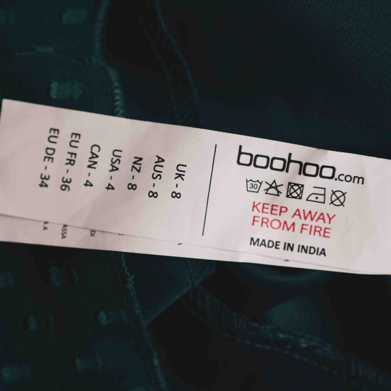Boohoo Teal Dress Size 8 NWT