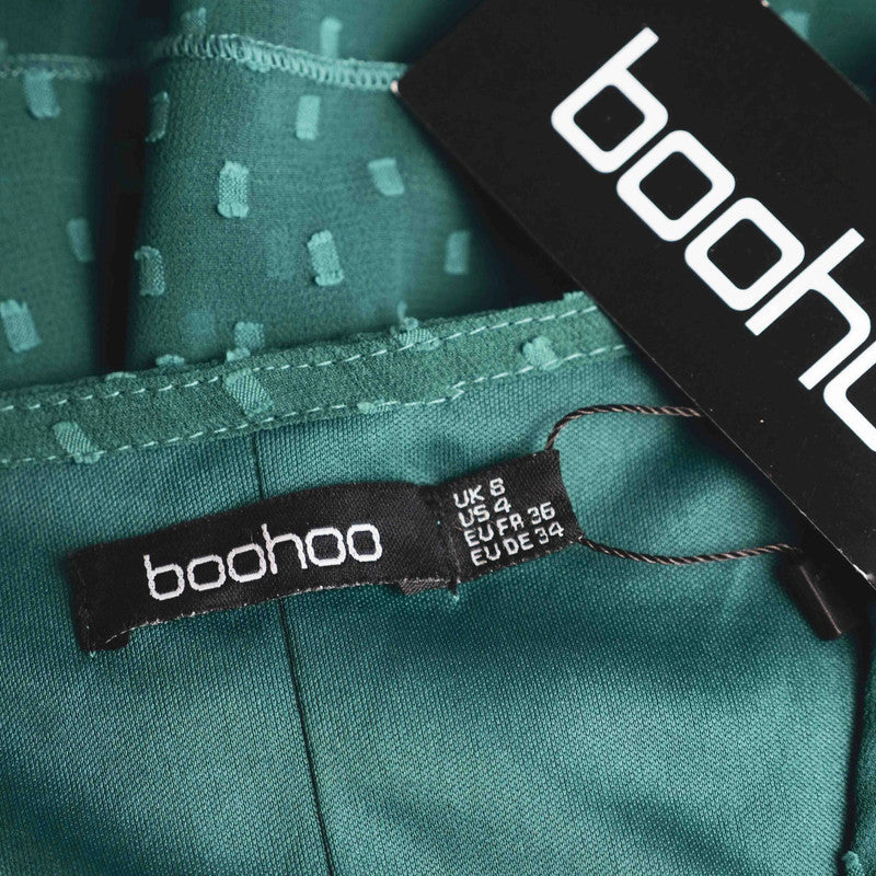 Boohoo Teal Dress Size 8 NWT