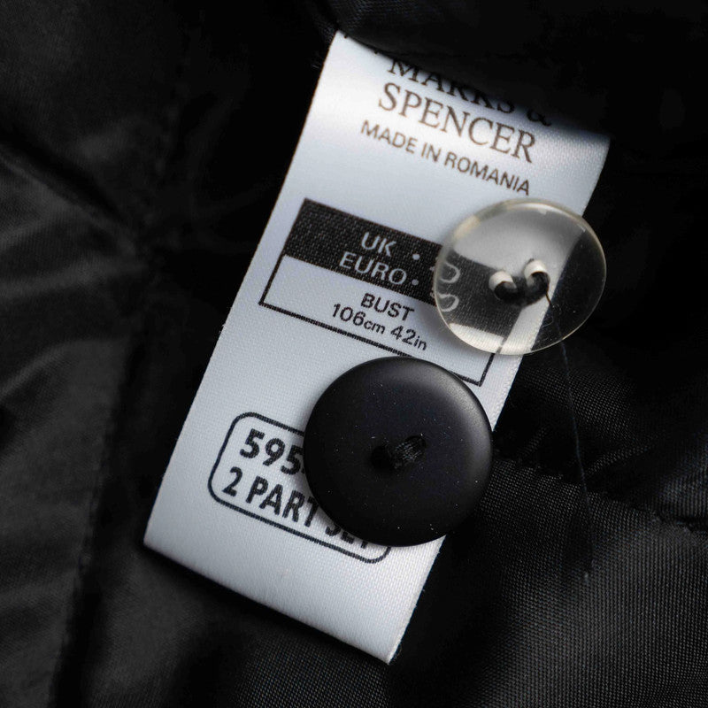 Marks &amp; Spencer Ladies Black  Coat Size 20