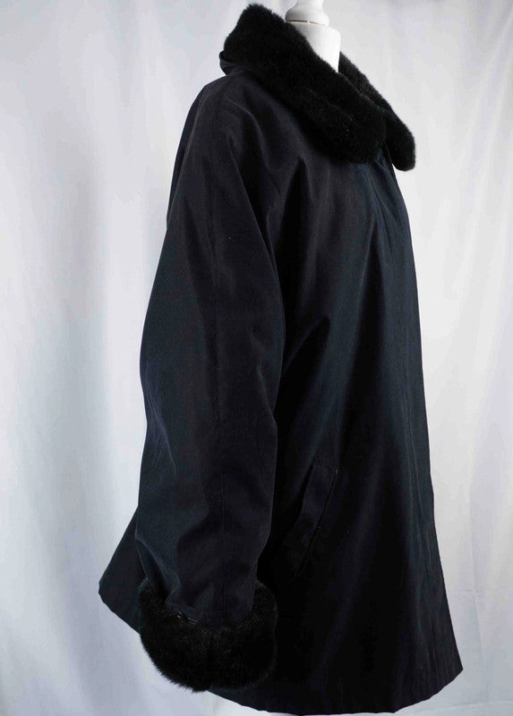 Marks &amp; Spencer Ladies Black  Coat Size 20