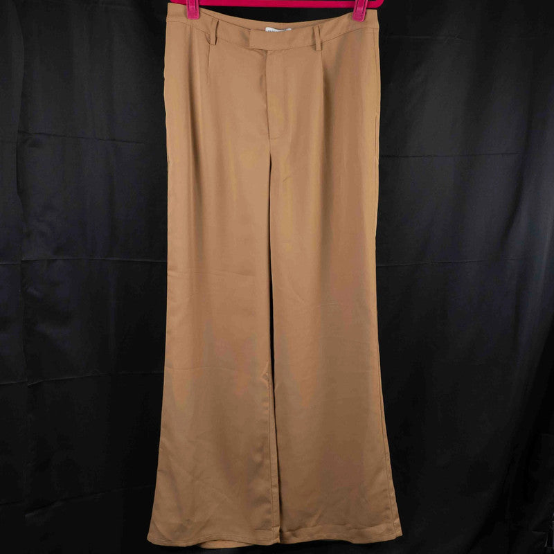 Pretty Lavish Flared Slacks Beige Size 12 NWT