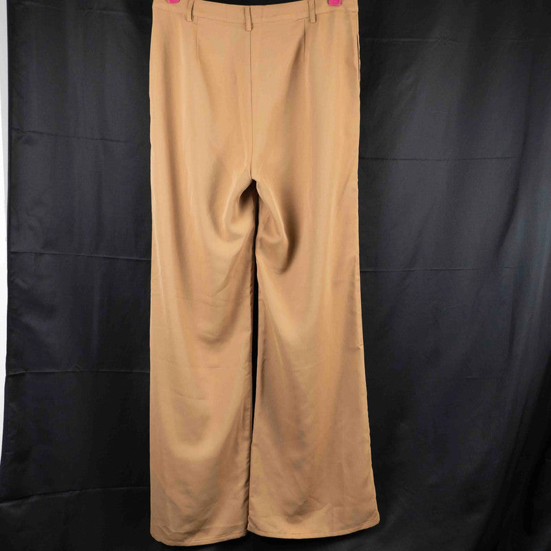 Pretty Lavish Flared Slacks Beige Size 12 NWT