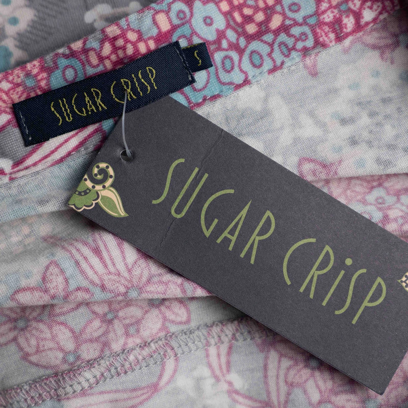 Sugar Crisp Floral Print Tunic Top Size S  NWT