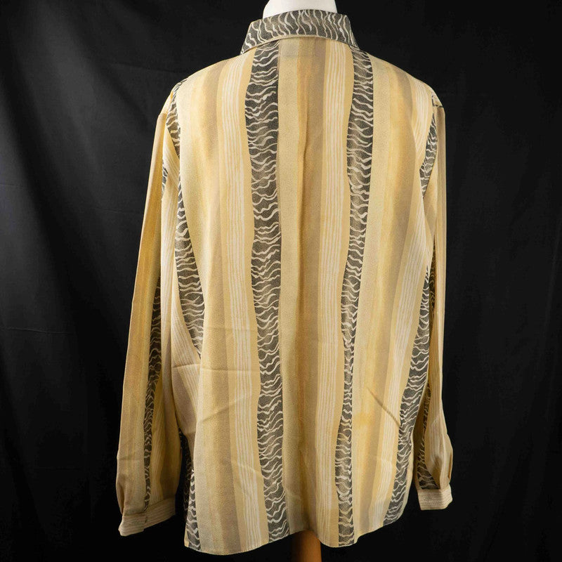 C&amp;A Canda Blouse Yellow &amp; Beigh Size 22
