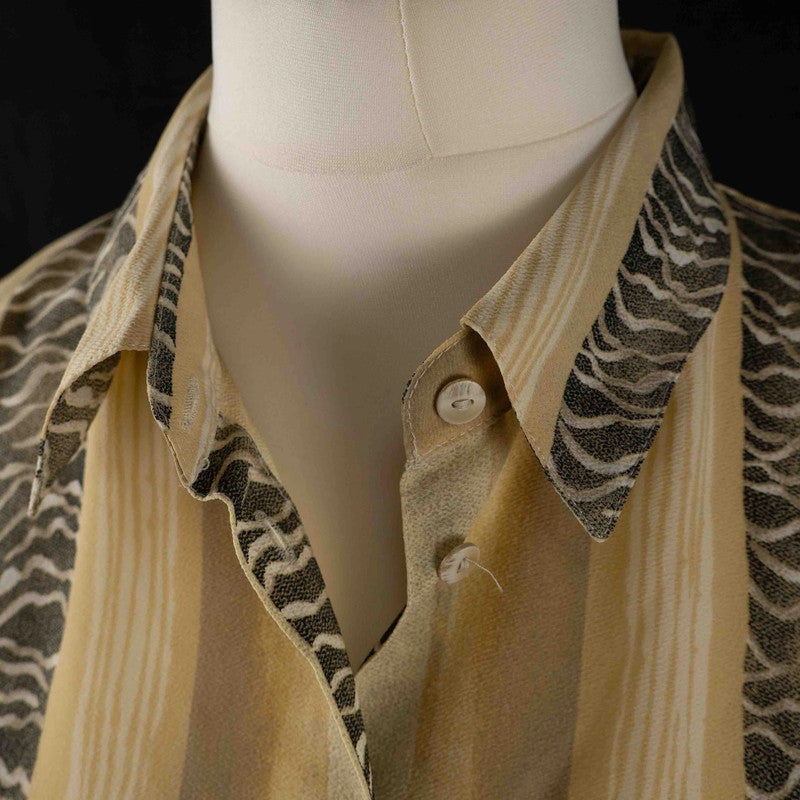 C&amp;A Canda Blouse Yellow &amp; Beigh Size 22