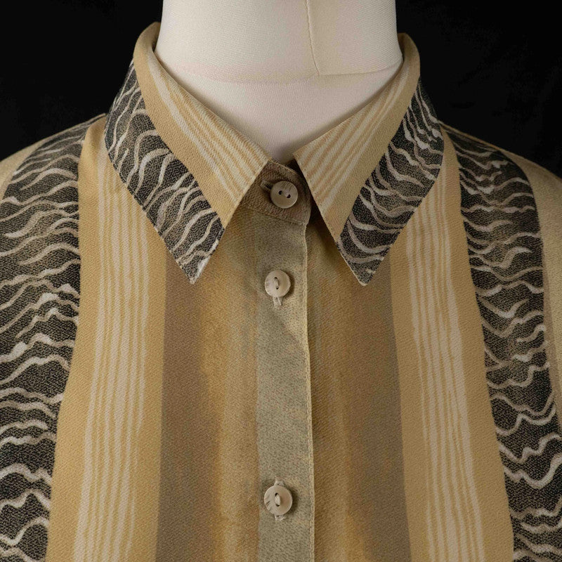 C&amp;A Canda Blouse Yellow &amp; Beigh Size 22