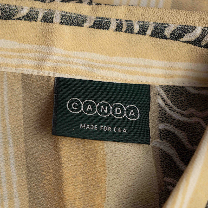 C&amp;A Canda Blouse Yellow &amp; Beigh Size 22