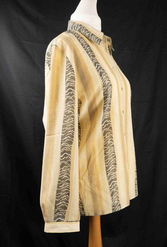 C&amp;A Canda Blouse Yellow &amp; Beigh Size 22