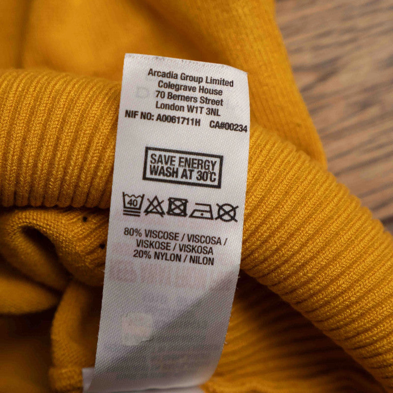Dorothy Perkins Mustard Yellow Jumper Size 10