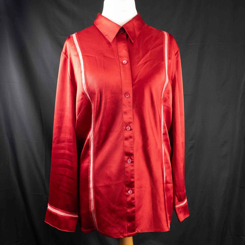 Elvi Red Blouse Size 22