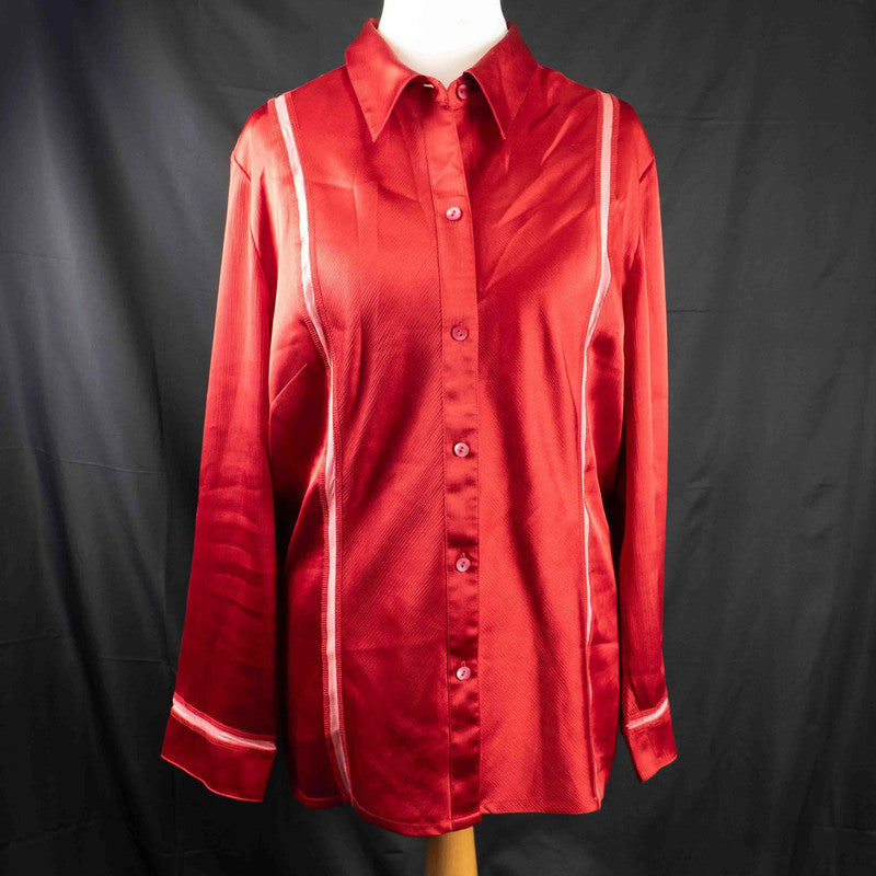 Elvi Red Blouse Size 22