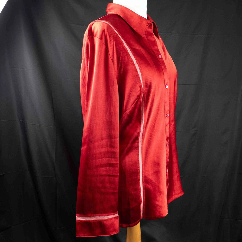Elvi Red Blouse Size 22