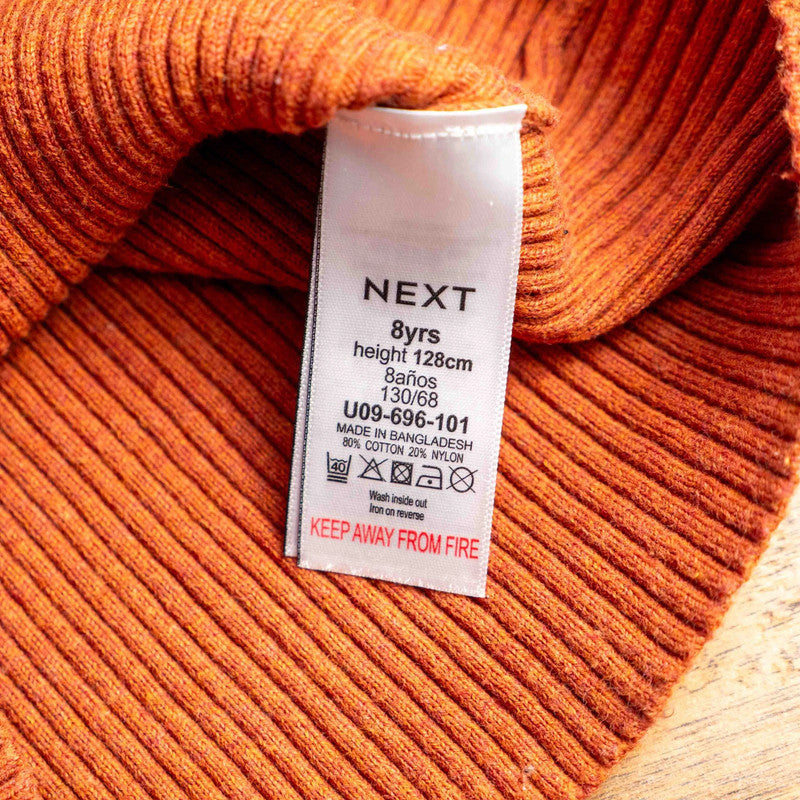 Next Turtle Neck Tan Sweater age 8yrs