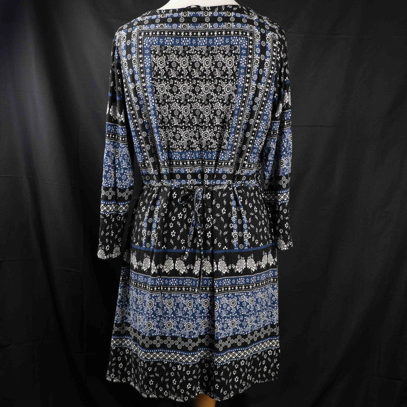 TU Dress Size 20 Blue &amp; Black