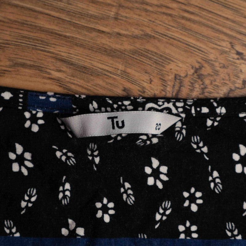 TU Dress Size 20 Blue &amp; Black