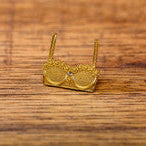 Gold Bra Pin Badge