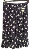 Womens Skirt S/M  Blue/White Butterfly Print Flared New with Tags