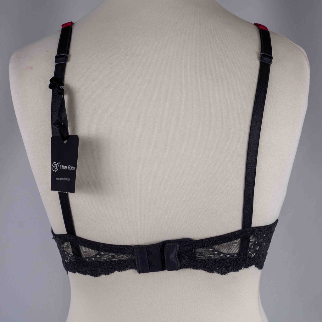 After Eden Red 36C Bra with Grey Lace Detail NWT RRP £38.00