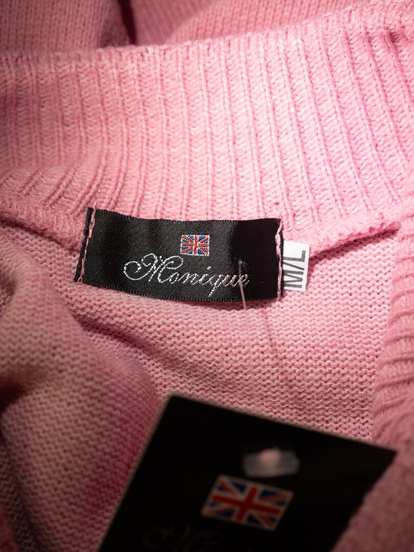 Monique Women's Jumper Pink/White Size M/L NWT