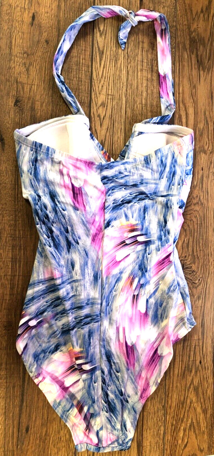 Swimsuit UK12 Multi Halterneck Padded Waterway LY191 by Beach to Beach BNWT