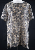St Michael From M&amp;S Black And White Floral Semi Sheer Top Size 12 Pre-Owned