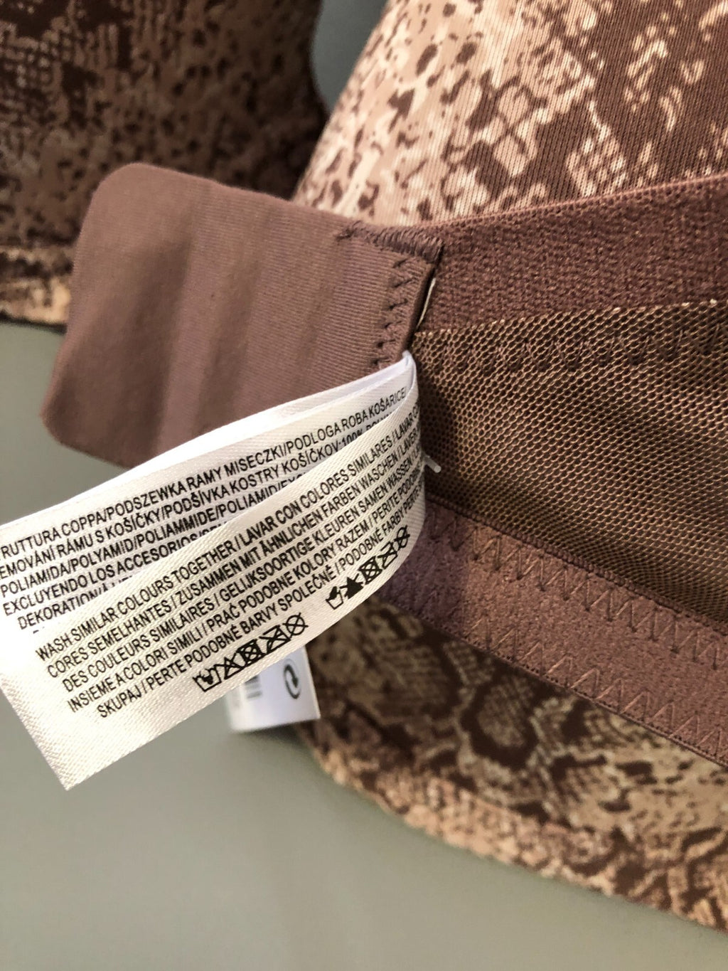 Primark Brown Print Underwired 38F Bra New With Tag