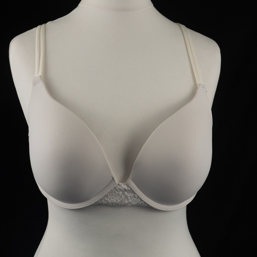 After Eden Bra  32DD White Padded Plunge T-Shirt Underwired BNWT