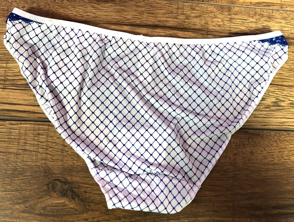 B.Tempt'd Knickers UK14/16 Blue/White Bikini Style  New with Tags