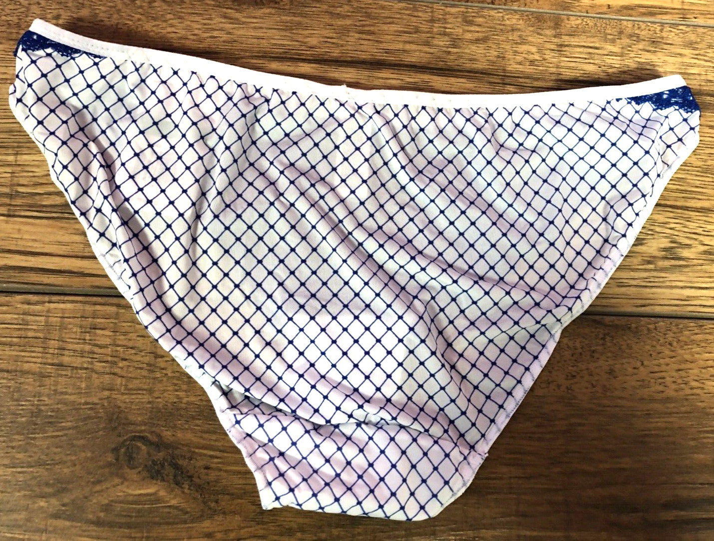 B.Tempt'd Knickers UK14/16 Blue/White Bikini Style  New with Tags