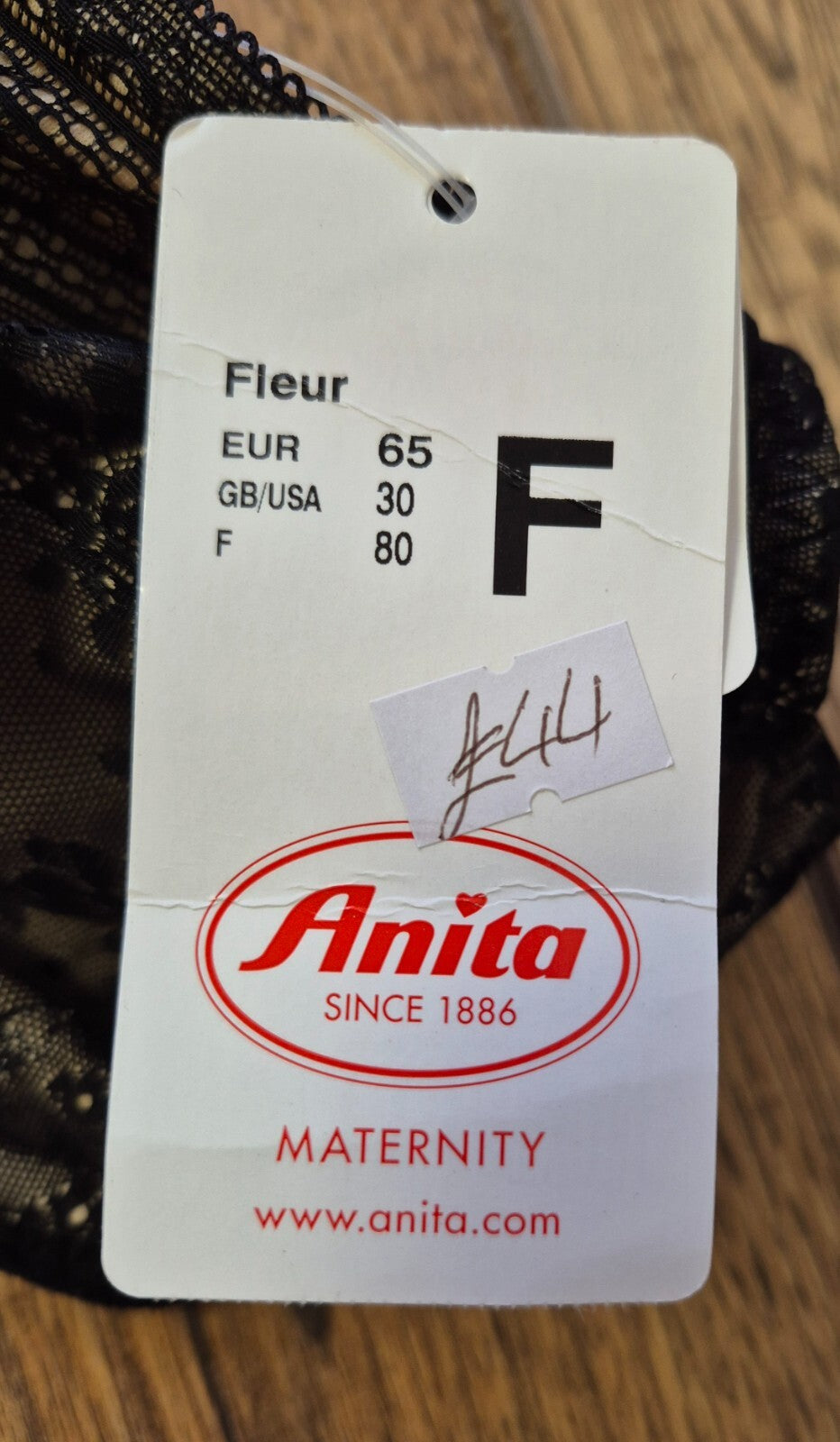 Anita Maternity Bra 30F Black &amp; Nude NWT
