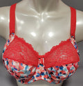 ELOMI Bra 42DD Red Multi Full Cup Underwired Non Padded Morgan EL4110 BNWT