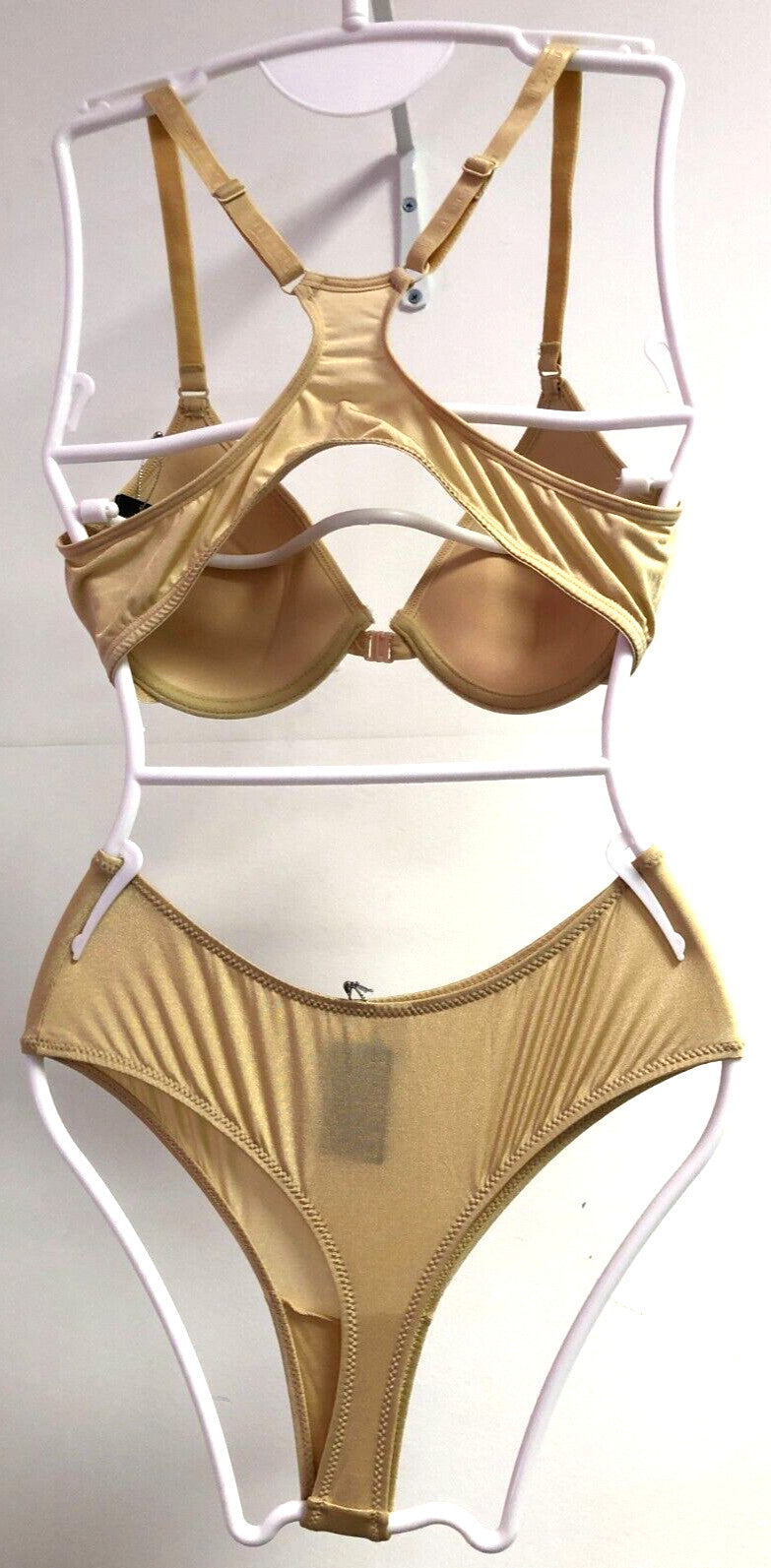 Bra and Thong Set Bra 34B Thong Small Cream by La Marru New With Tags