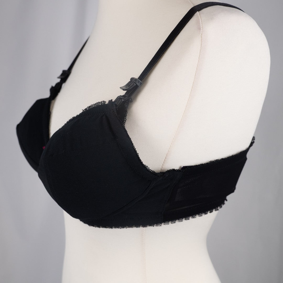 Nursing Bra 34DD Black Amy LD009 Drop Down Cups by Lorna Drew BNWT